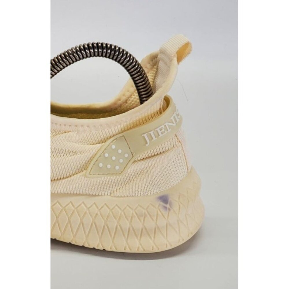 Jienisimeie Lace-up Front Letter Patch Knit Running Shoes Sz 9.5 1672 - Picture 7 of 13